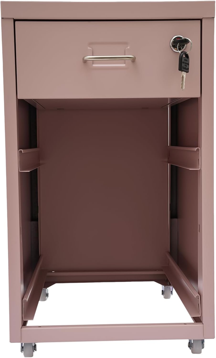 Pink 3 Drawer Metal File Cabinet with Lock Y9428