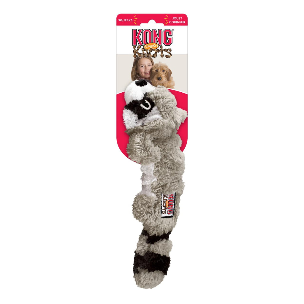 2 Pack Stuffing-Free Plush Dog Toy with Knotted Ropes & Squeaker M41697