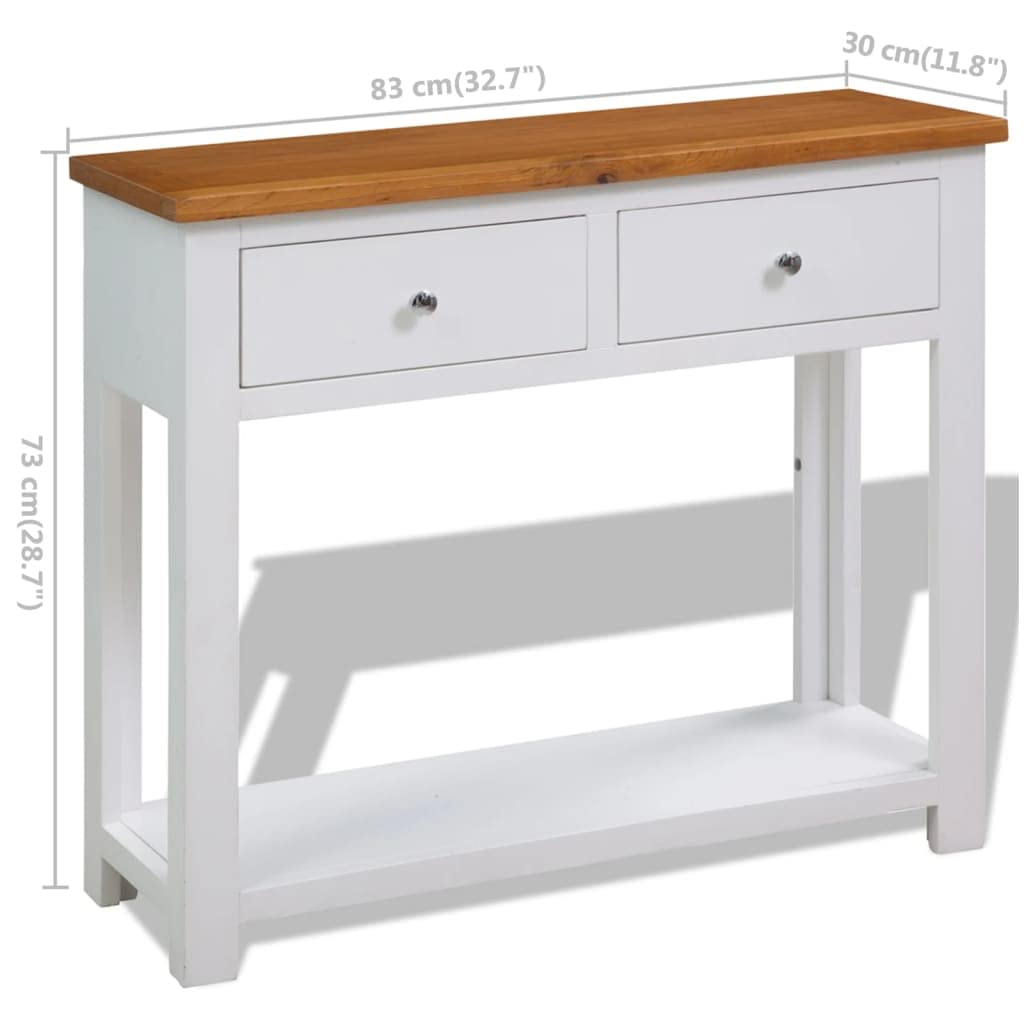 Solid Oak Wood Console Table W9681
