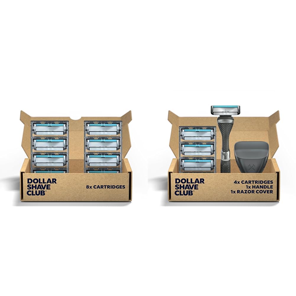4 Blade Razor Refill Cartridges 8 Count and Shaving Kit K3291