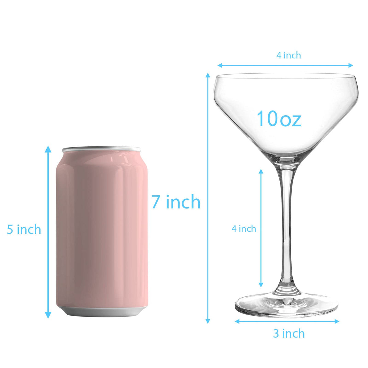 Clear 11 Ounce Set of 4 Cocktail Glasses R556