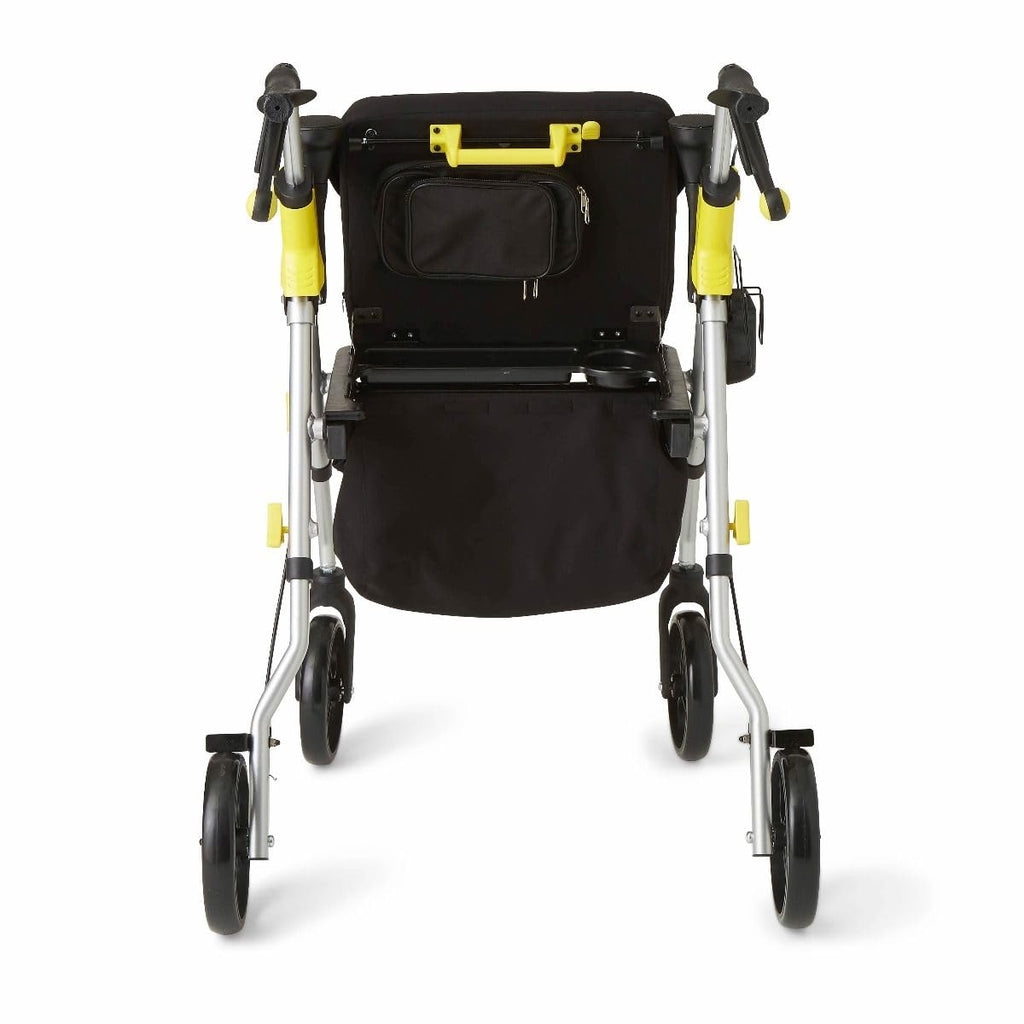 Folding Rolling Walker with Seat, 8-inch Wheels, Silver A272677