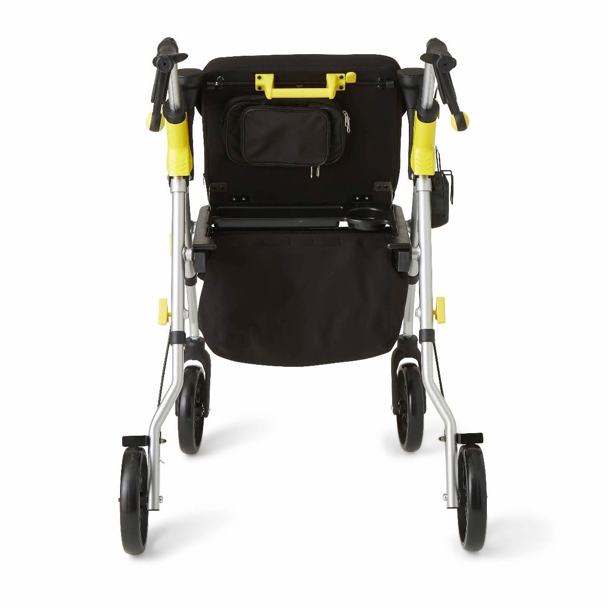 Folding Rolling Walker with Seat, 8-inch Wheels, Silver A272677