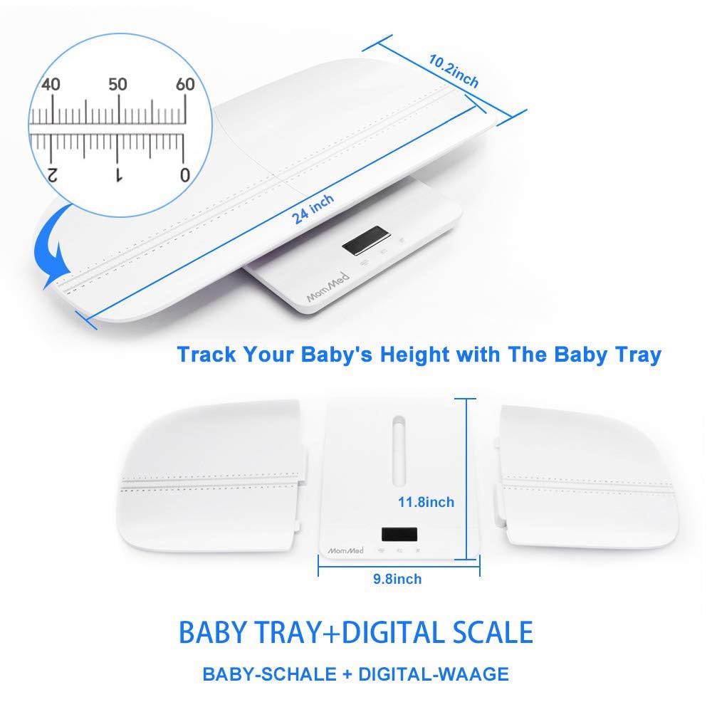 Baby Scale with Hold Function, Blue Backlight, Weight and Height Track P17911
