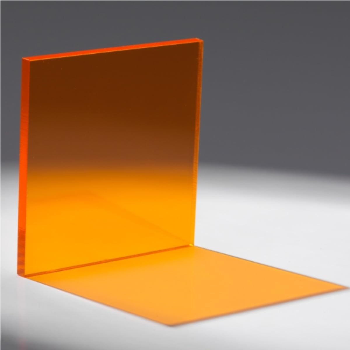 Transparent Acrylic Plexiglass Plastic Sheet 1/8" Thick 3mm Orange 12" x 18" O483494