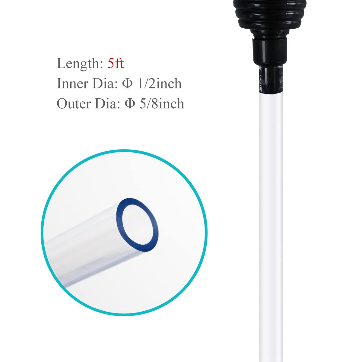 5ft Aquarium Siphon Vacuum Cleaner J736