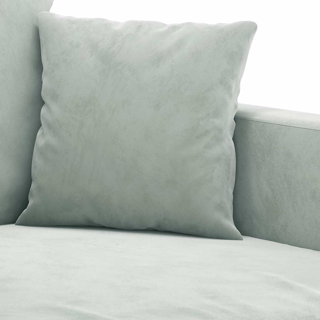 Light Gray Velvet 2-Seater Sofa T2265