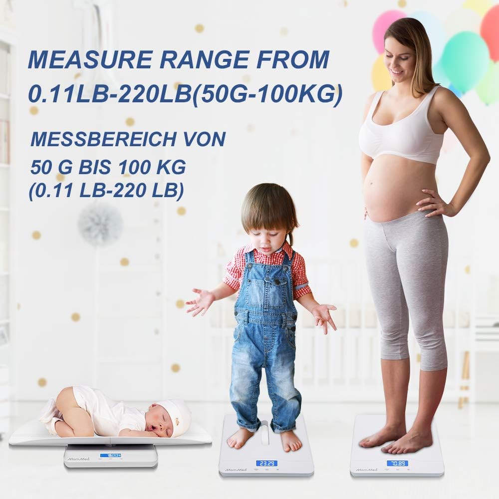 Baby Scale with Hold Function, Blue Backlight, Weight and Height Track P17911