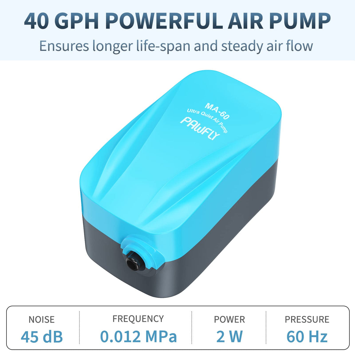 Aquarium Air Pump with Sponge Filter Kit X176339