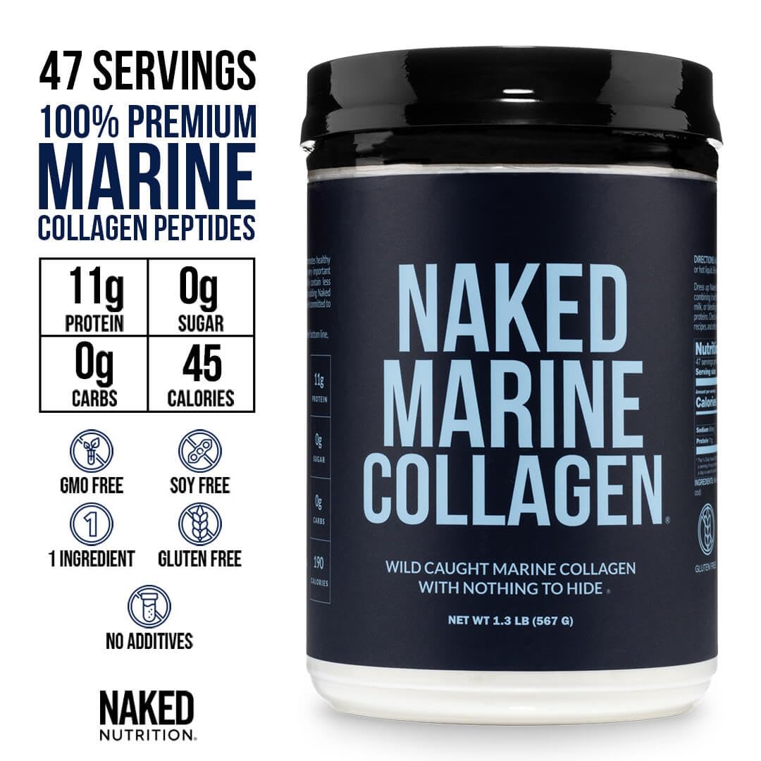 Unflavored Marine Collagen Peptides Protein Powder 47 Servings S3422
