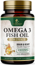Omega 3 Fish Oil 2400mg 120 Softgels S86688