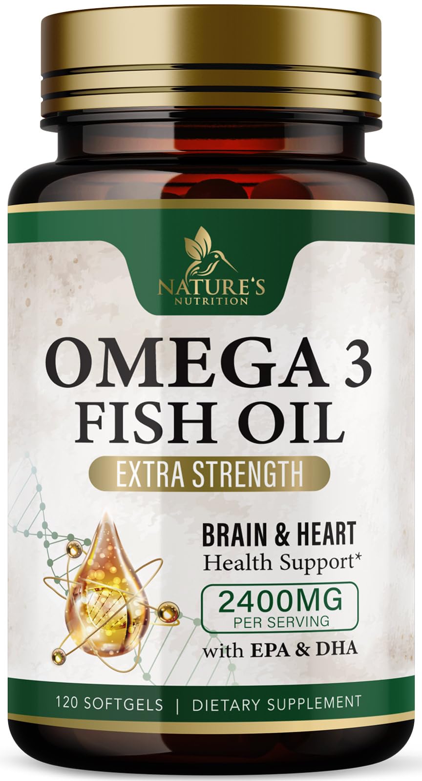 Omega 3 Fish Oil 2400mg 120 Softgels S86688