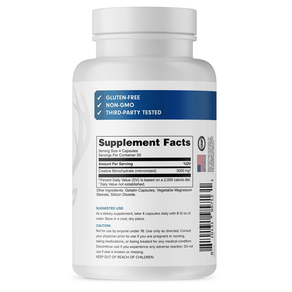 Creatine Monohydrate 3000mg Capsules Q83869