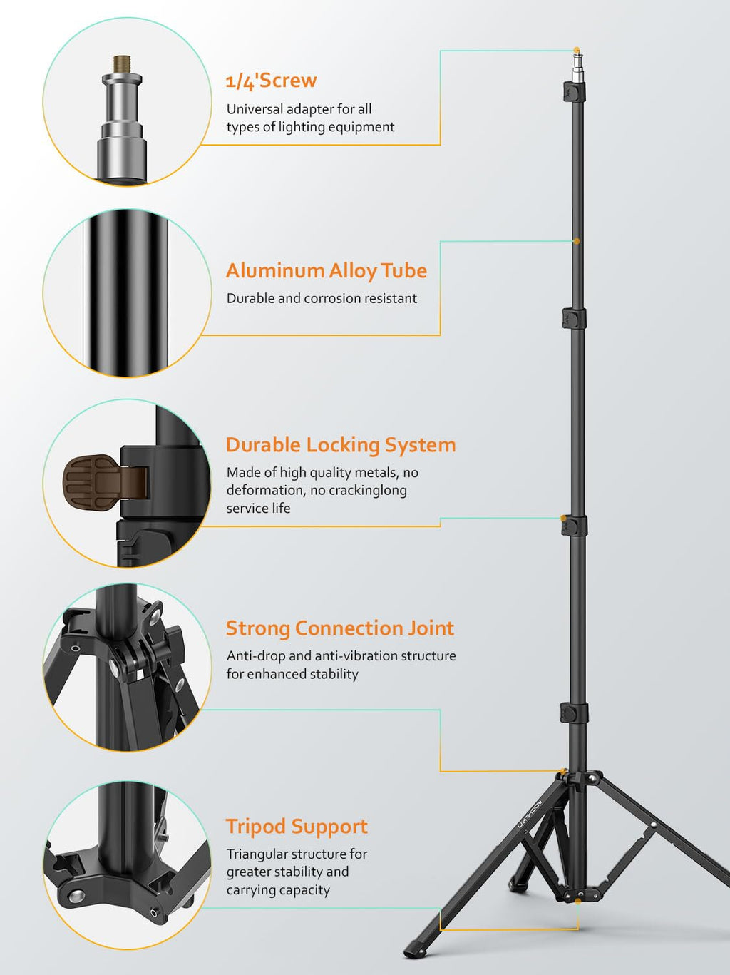 1.7M Aluminum Alloy Camera Tripod M302