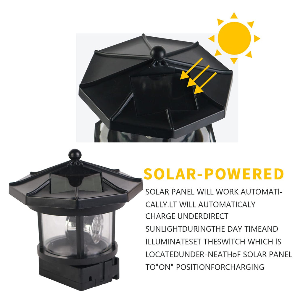 Solar Rotating Lighthouse Lamp T742