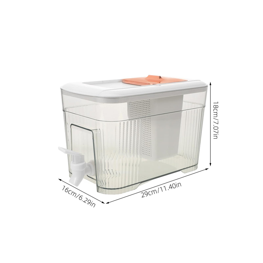 White Plastic Water Jug with Faucet and Lid V1161