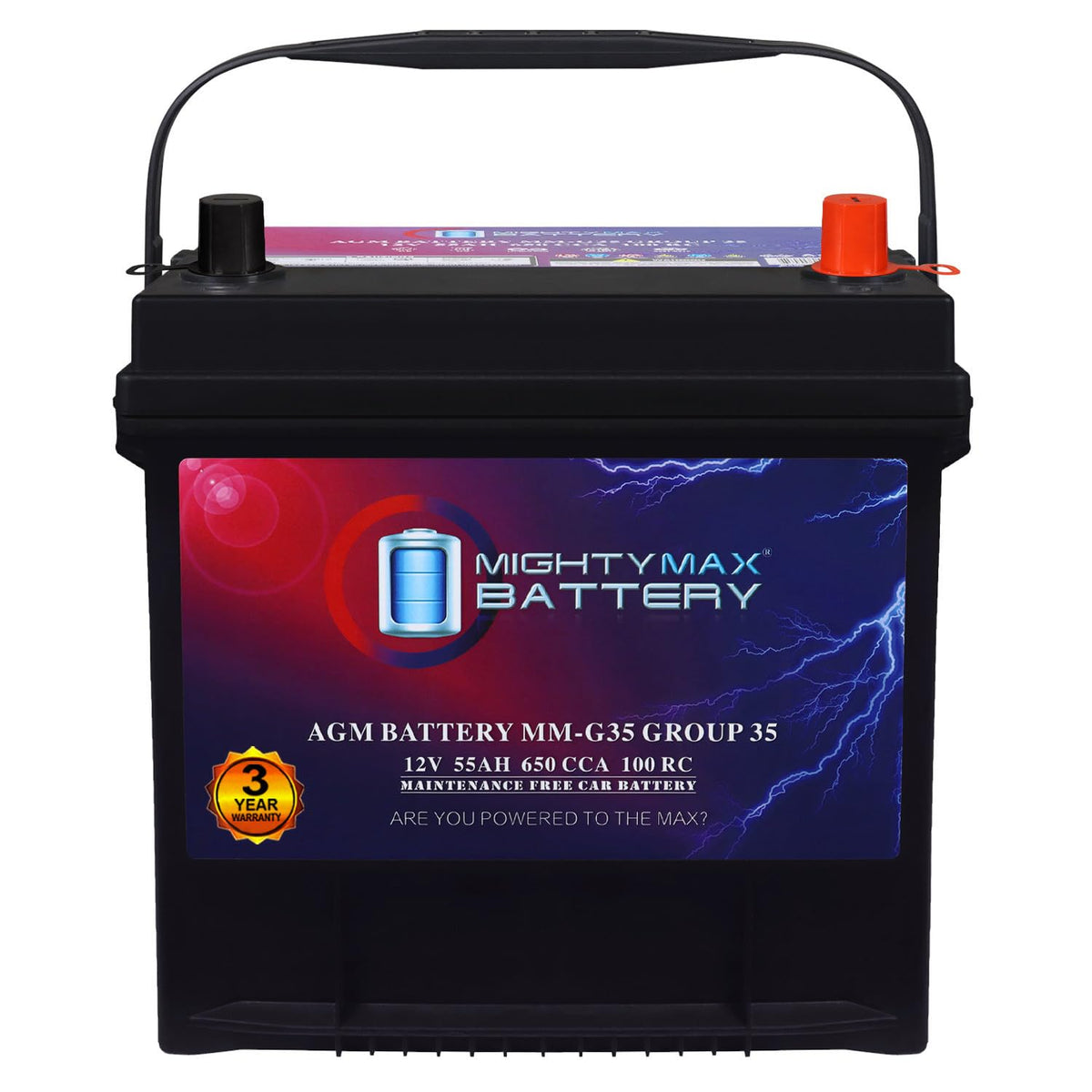 12V 55Ah AGM Replacement Battery R4401