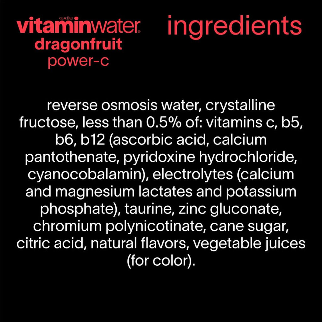 Vitamin Enhanced Water Beverage 12 Pack 20oz Bottles 6 Flavor Variety Pack Y13880