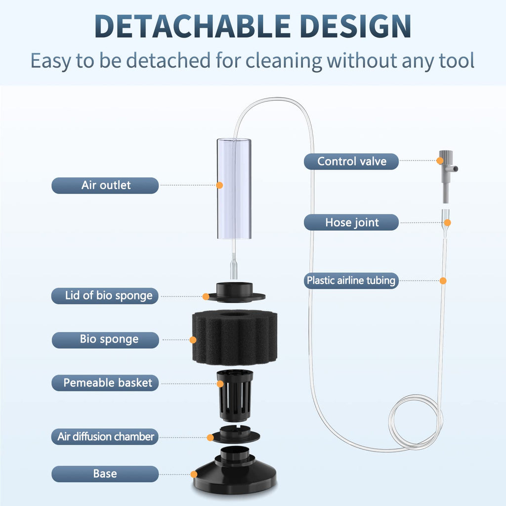 Aquarium Air Pump with Sponge Filter Kit X176339