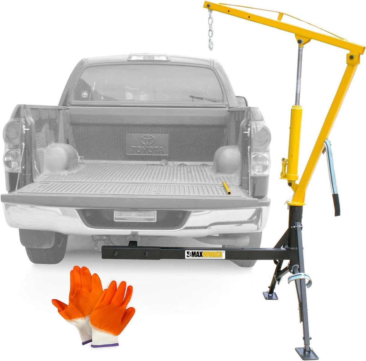 1000 lb Capacity Hydraulic Swivel Hitch Mount Truck Crane N436992