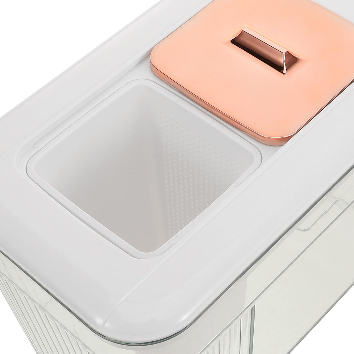 White Plastic Water Jug with Faucet and Lid V1161