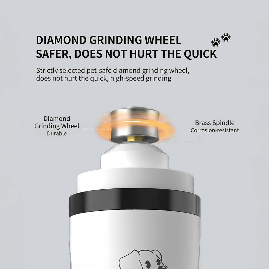 Electric Pet Nail Trimmer with LED Light 3-Speed J1665