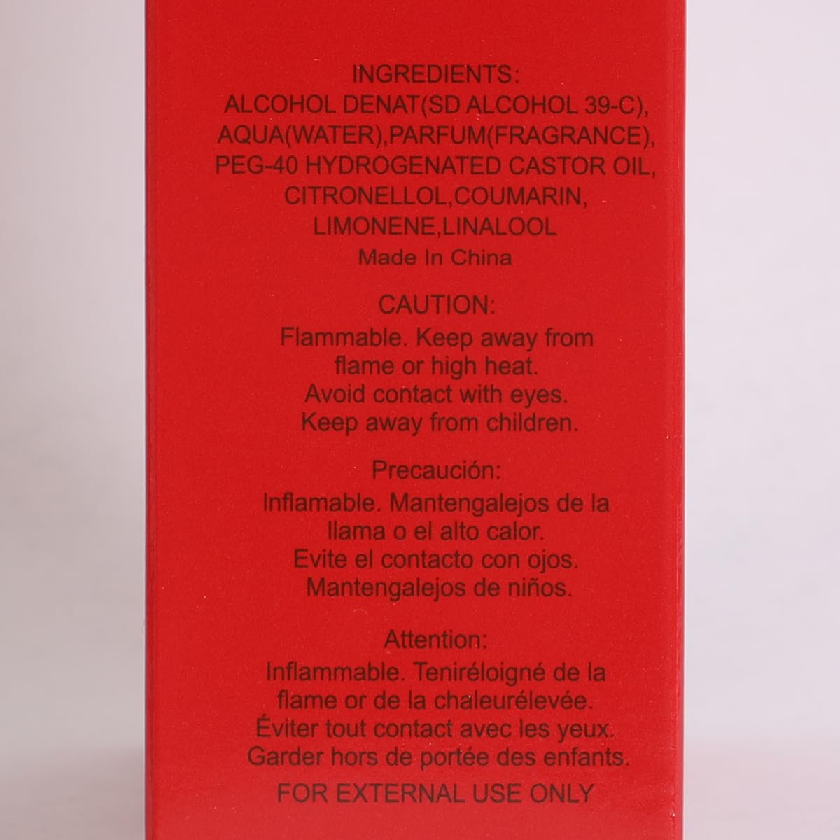 Men’s Eau de Toilette Cologne 100ml S4950