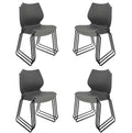Stacking Chairs with Metal Legs Set of 12, Grey M9336