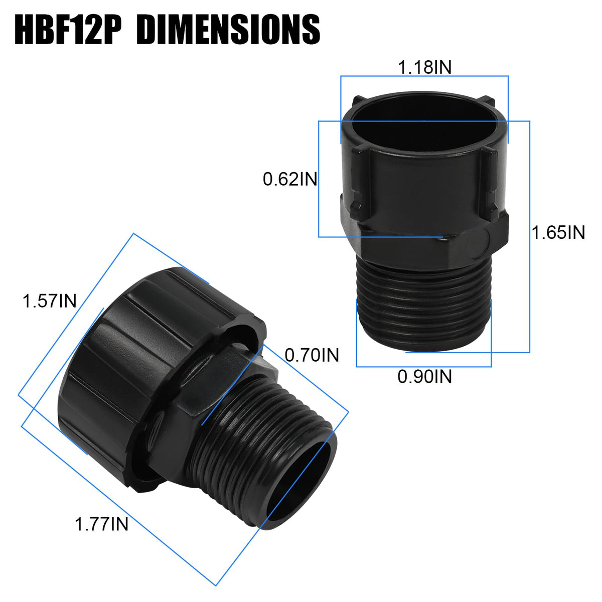 3/4 NPT Hydraulic Power Unit Poly Breather Cap 2 PCS J413748