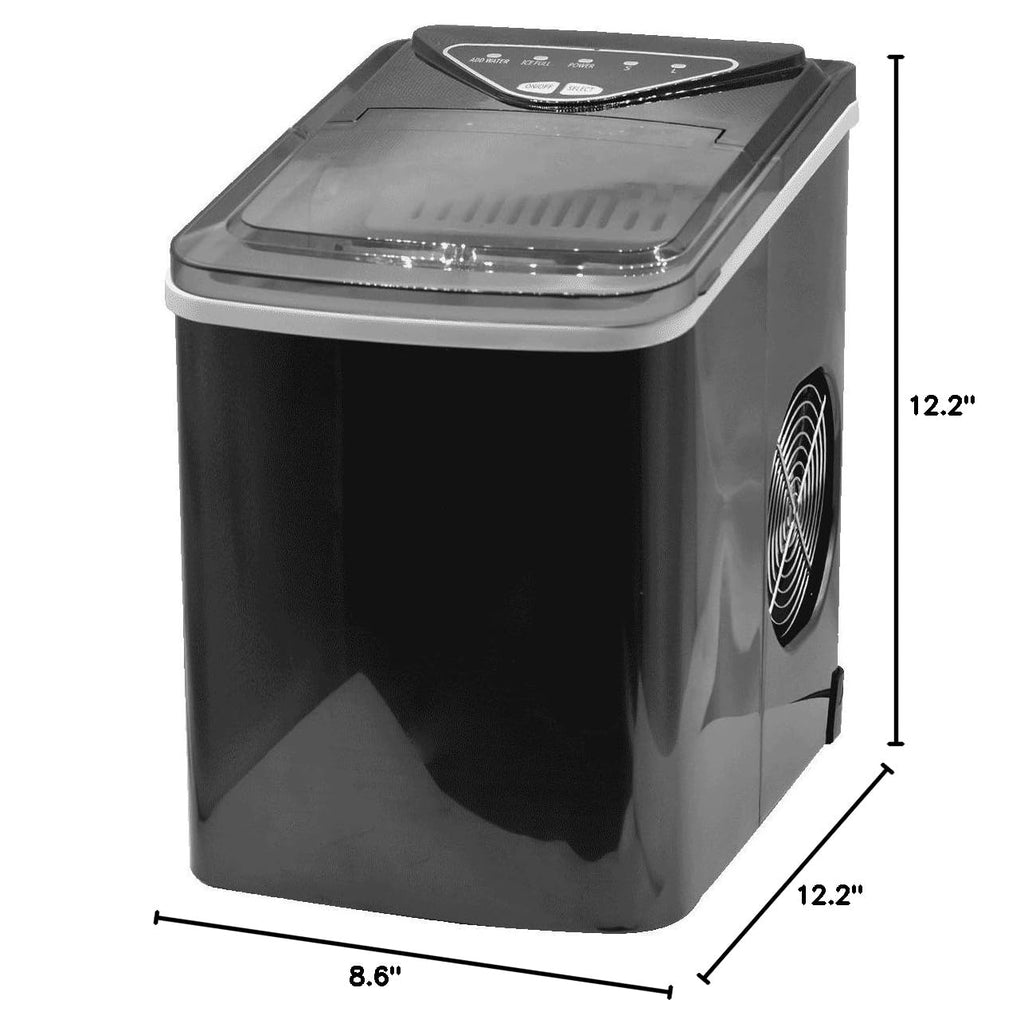 Black Countertop Ice Maker with Scoop and Basket G568201