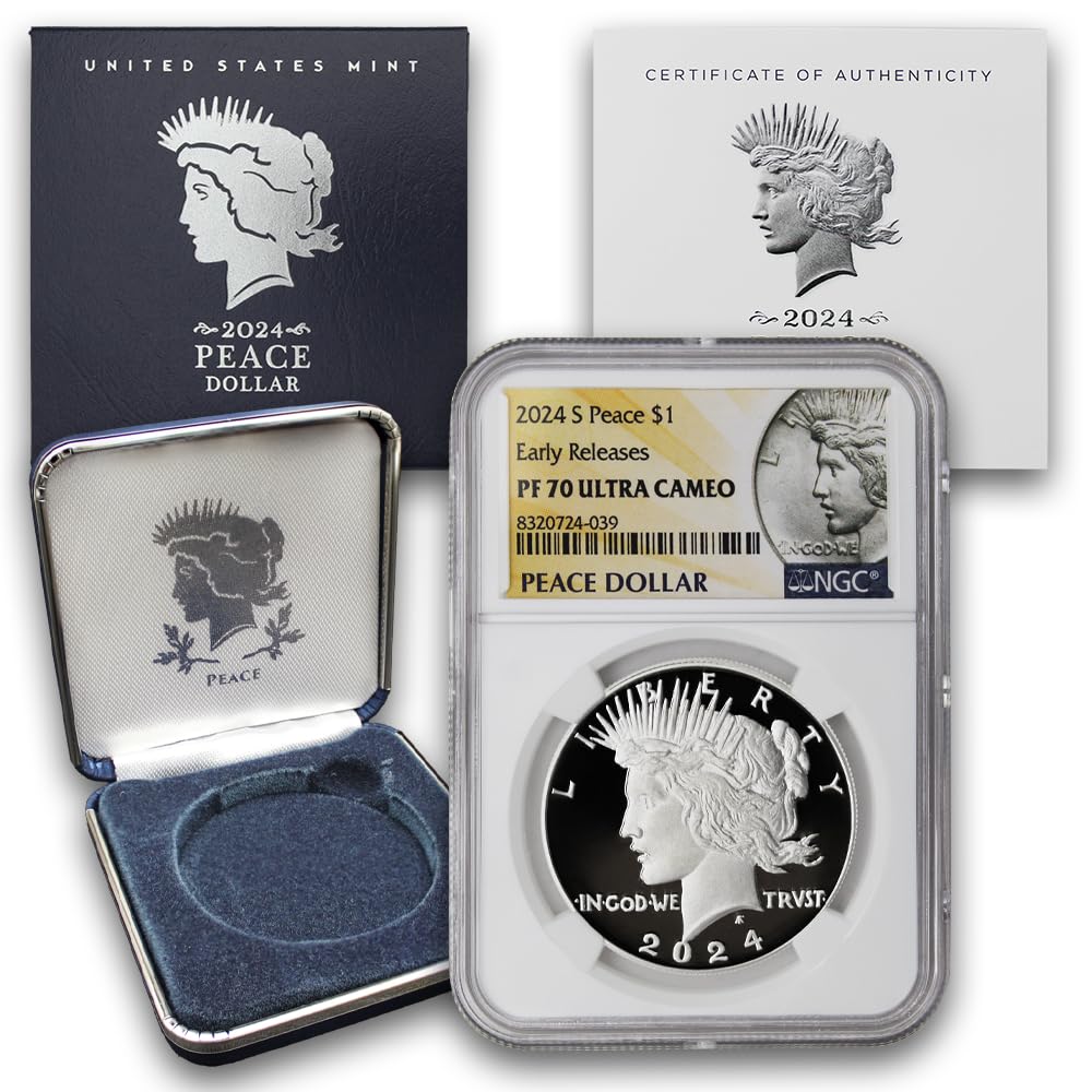 2024 American Silver Peace Dollar Coin PF-70 Ultra Cameo E150831