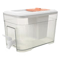 White Plastic Water Jug with Faucet and Lid V1161