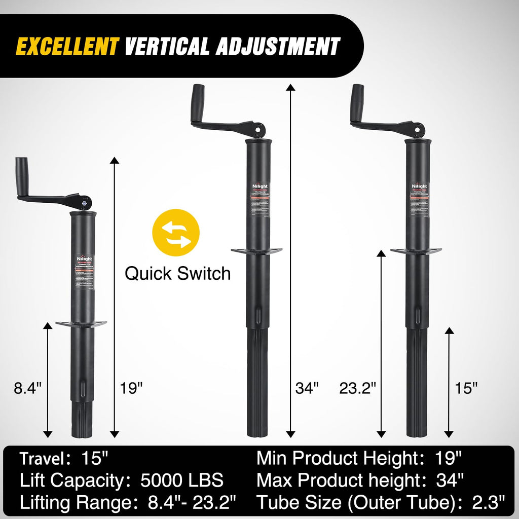 5000 lbs A-Frame Trailer Tongue Jack Q483