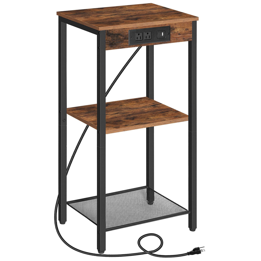 Tall End Table with Charging Station N773