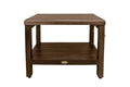 24" Teak Shower Bench with Shelf H1853