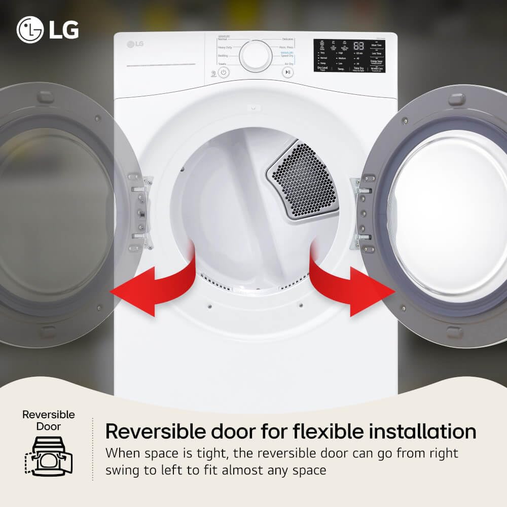 7.4 cu. ft. Vented Stackable Electric Dryer in White O839