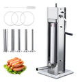 Manual 15LBS Stainless Steel Sausage Stuffer with 5 Stuffing Tubes L109152