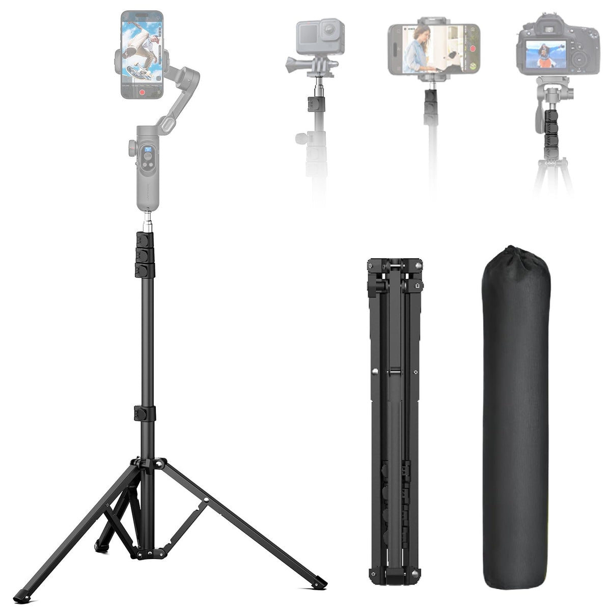 1.7M Aluminum Alloy Camera Tripod M302