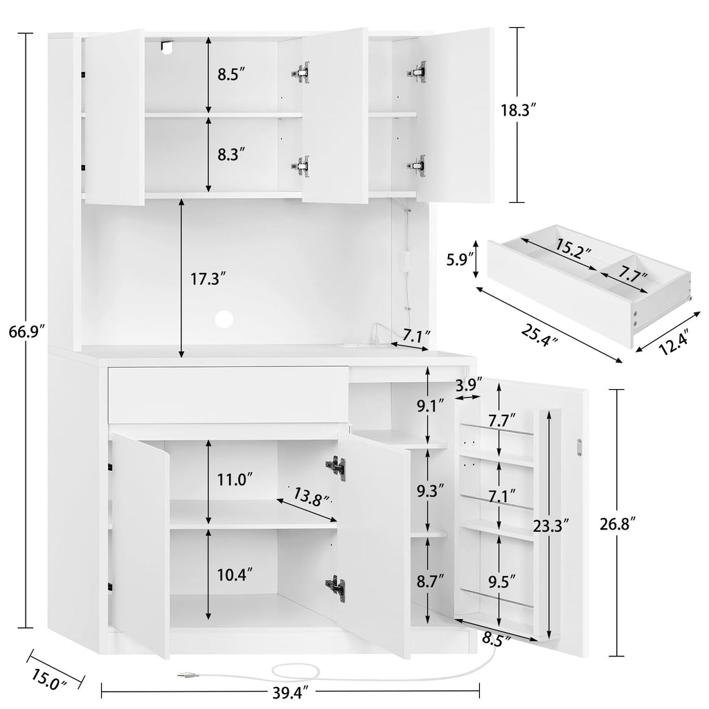 Pantry Cabinet with Charging Station X166
