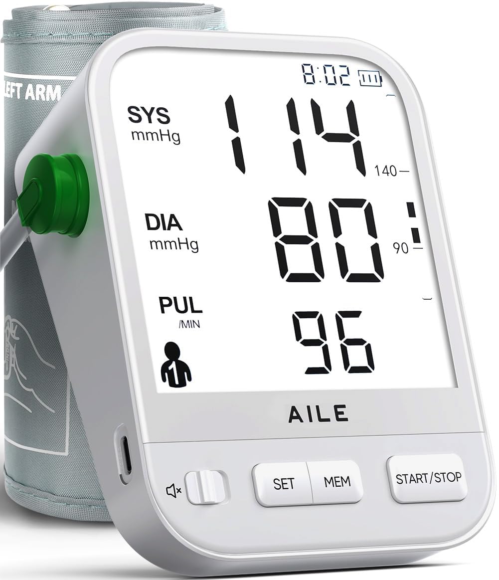 FDA Cleared Blood Pressure Monitor Large LCD Display B2812