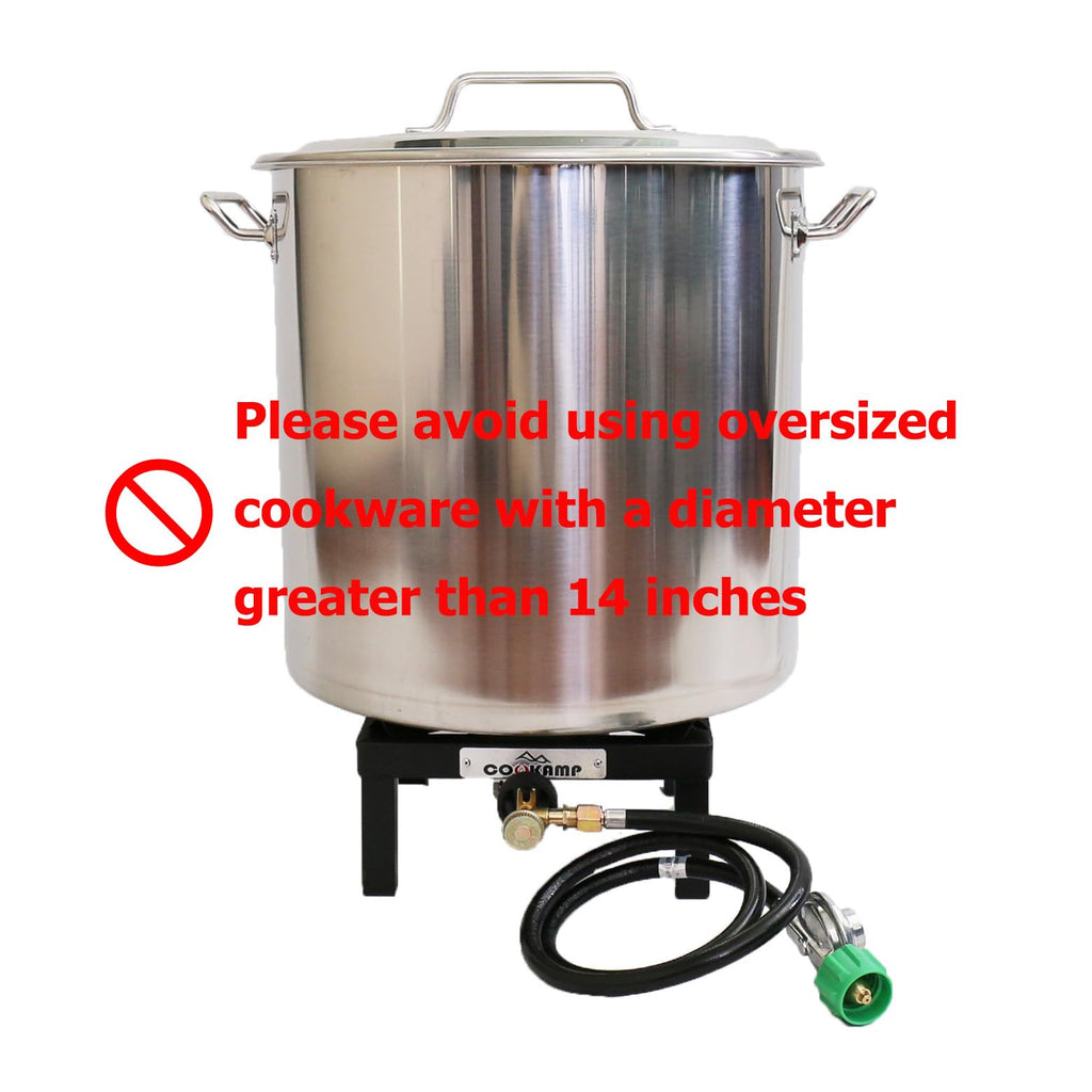 Single High Pressure Propane Camp Stove with Adjustable Regulator and Hose Z8007