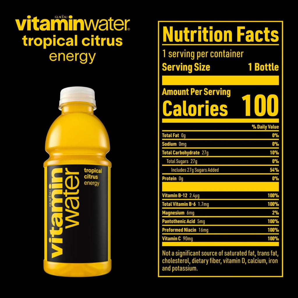 Vitamin Enhanced Water Beverage 12 Pack 20oz Bottles 6 Flavor Variety Pack Y13880