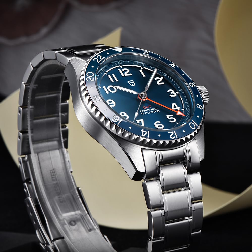 Automatic Mechanical GMT 40mm Sapphire Glass 316L Stainless Steel Waterproof Diver Wrist Watch L898380