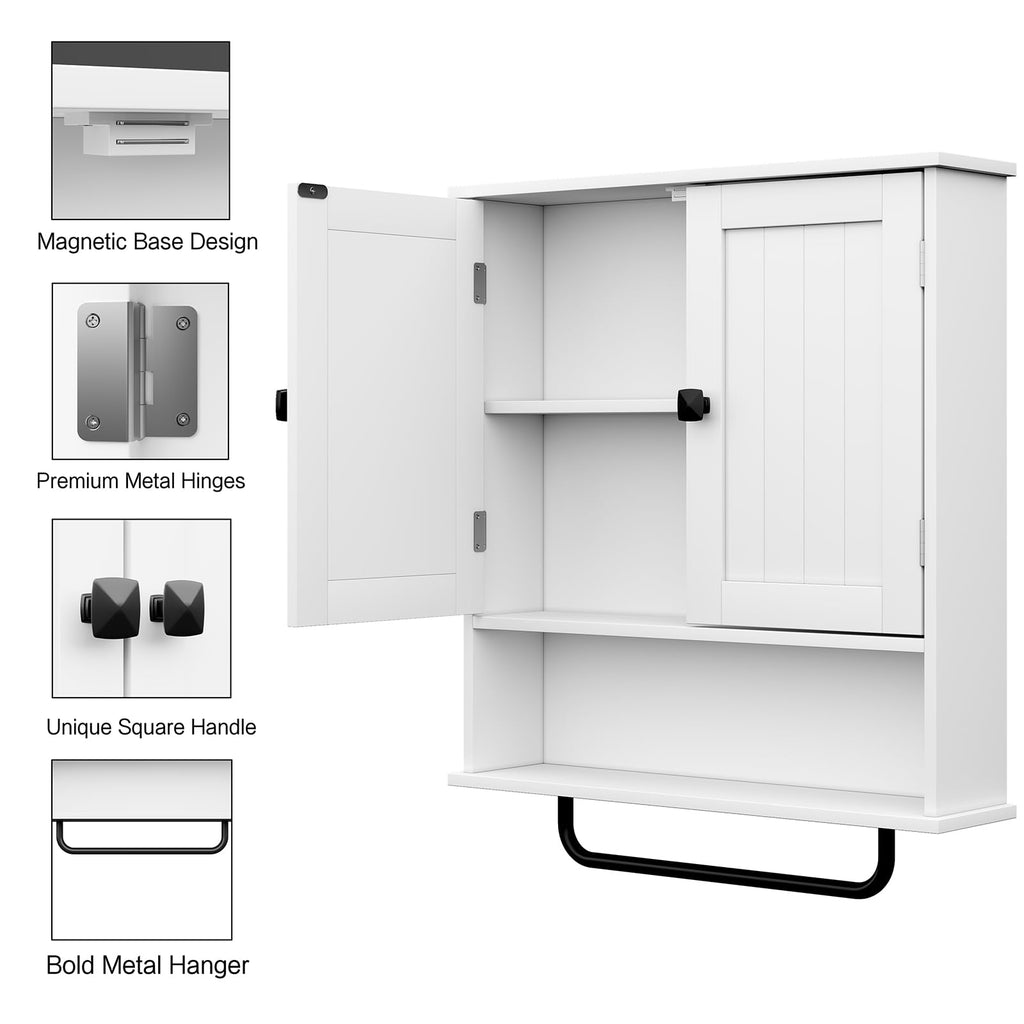 Wall Mounted Medicine Cabinet with Towels Bar D766834