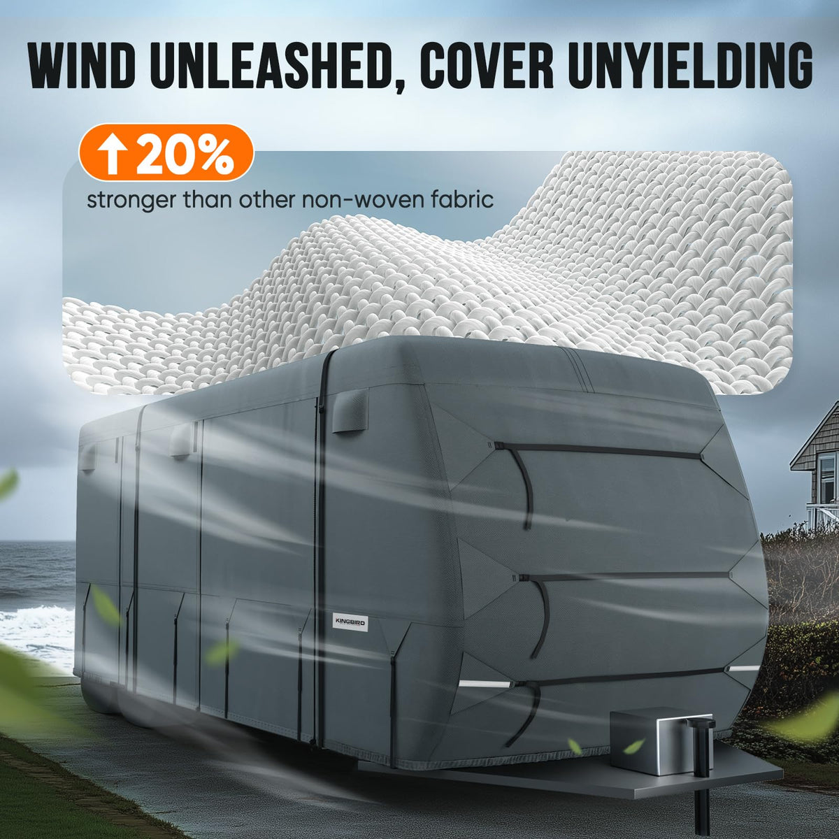 Heavy Duty RV Cover Fits 27-30ft Travel Trailers B193543