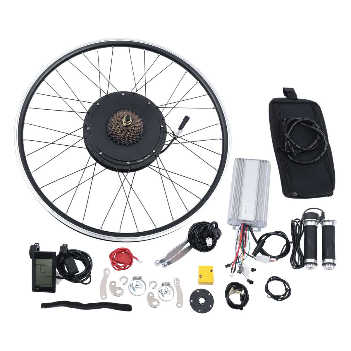 48V 1500W 700C Rear Wheel Electric Bike Conversion Kit with LCD Display A40969