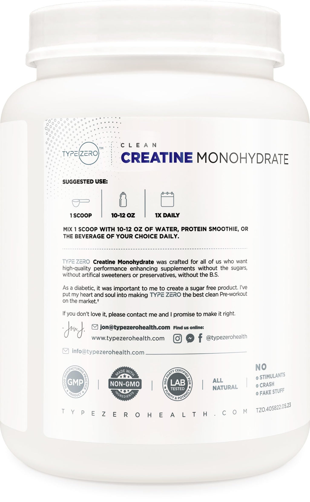 Unflavored Micronized Creatine Monohydrate 1 KG P4540