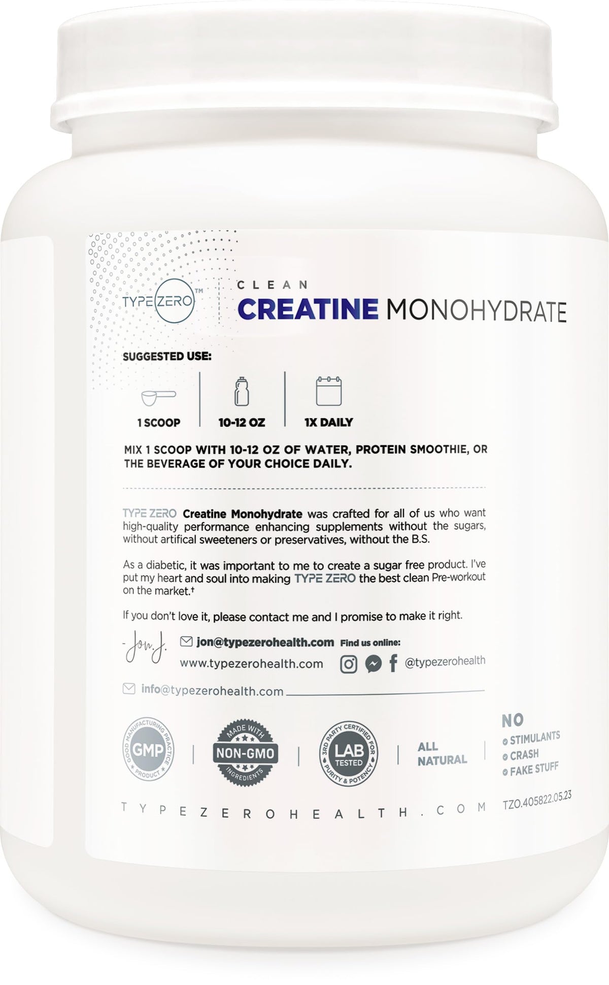 Unflavored Micronized Creatine Monohydrate 1 KG P4540