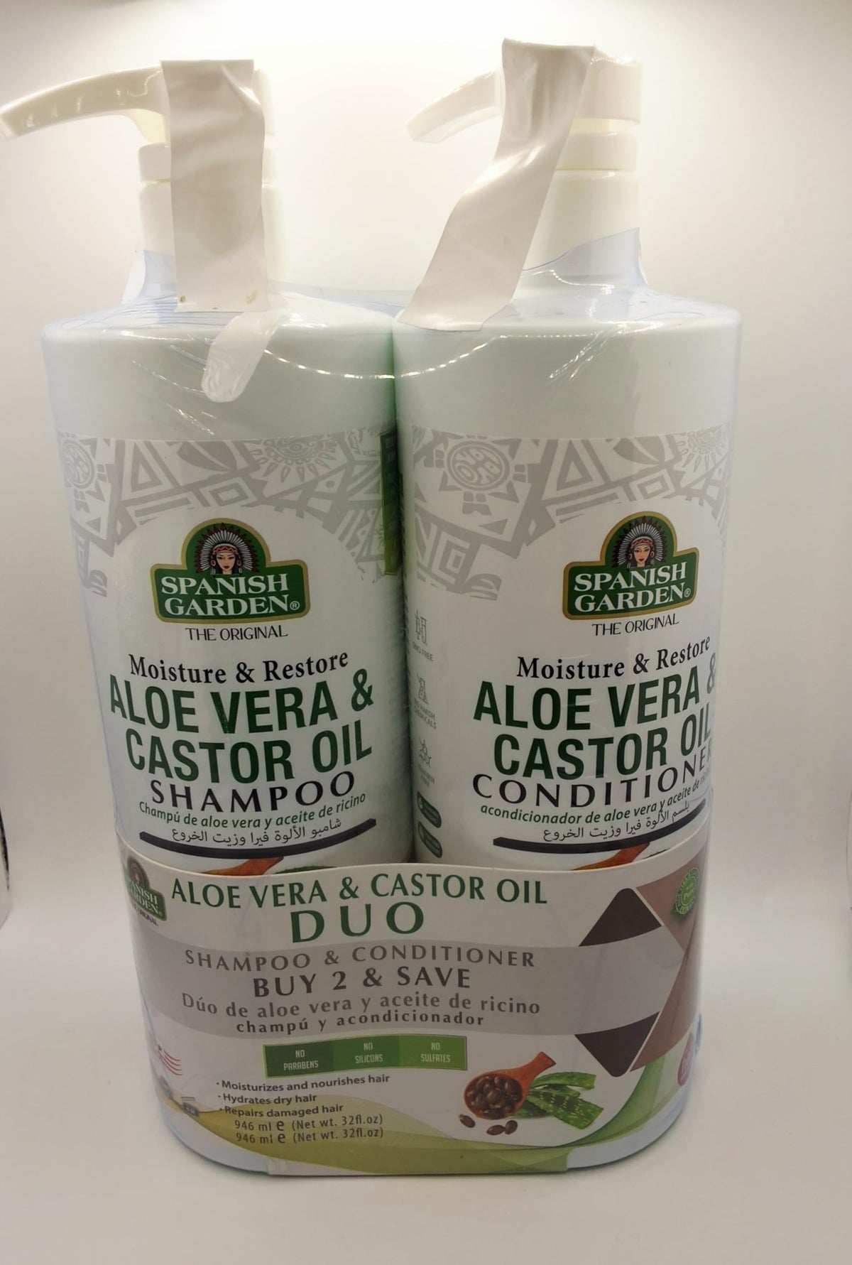 Aloe Vera & Castor Oil Shampoo and Conditioner Set B5419