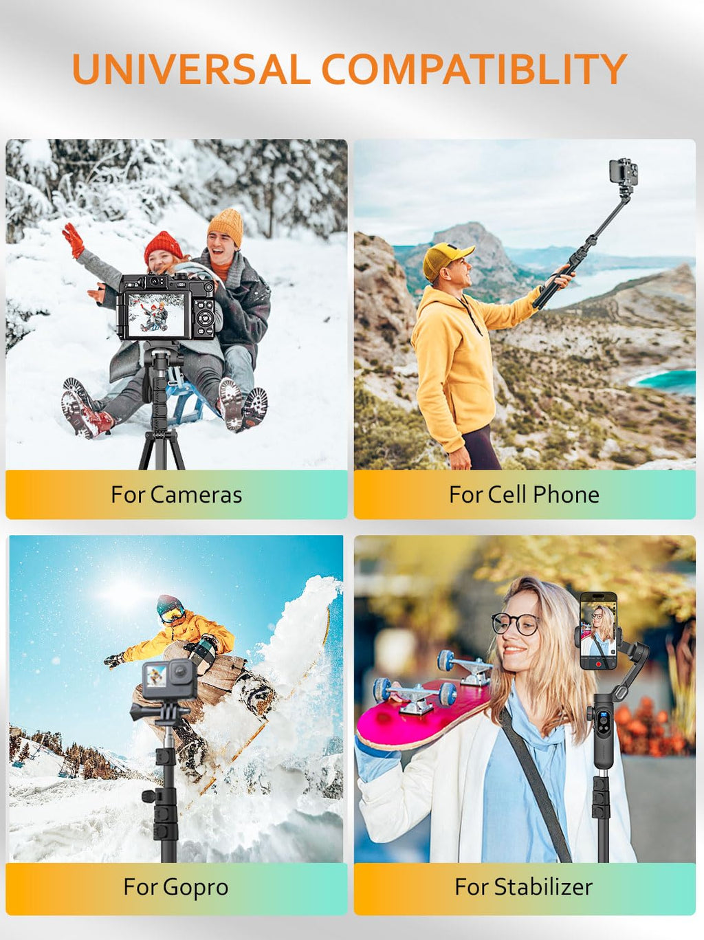 1.7M Aluminum Alloy Camera Tripod M302